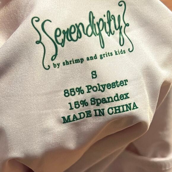 Serendipity Shrimp and Grits Girls One Piece Swimsuit Size 8 Boho Floral Beach - Picture 3 of 5